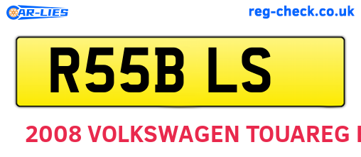 R55BLS are the vehicle registration plates.