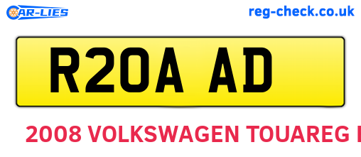 R20AAD are the vehicle registration plates.