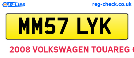 MM57LYK are the vehicle registration plates.