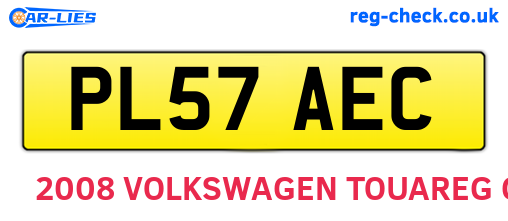 PL57AEC are the vehicle registration plates.