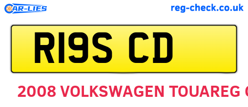 R19SCD are the vehicle registration plates.