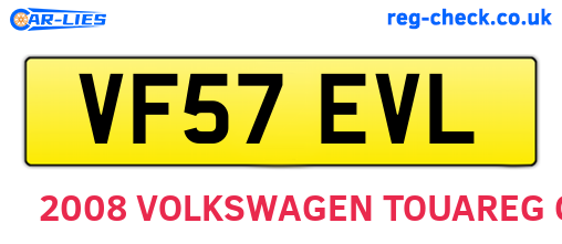 VF57EVL are the vehicle registration plates.