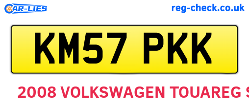 KM57PKK are the vehicle registration plates.