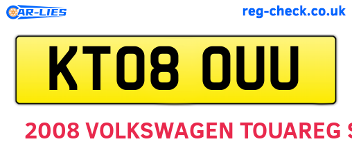 KT08OUU are the vehicle registration plates.