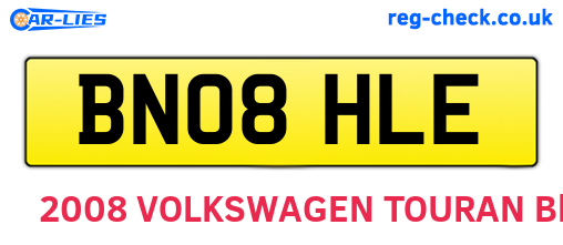 BN08HLE are the vehicle registration plates.