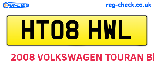 HT08HWL are the vehicle registration plates.