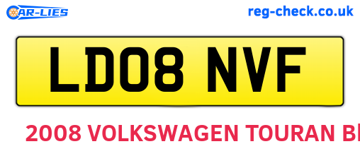 LD08NVF are the vehicle registration plates.