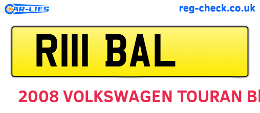 R111BAL are the vehicle registration plates.