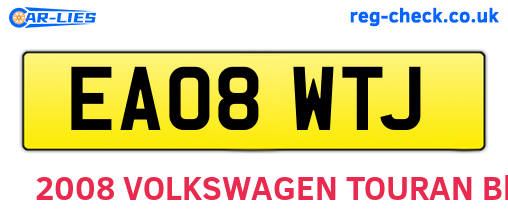EA08WTJ are the vehicle registration plates.