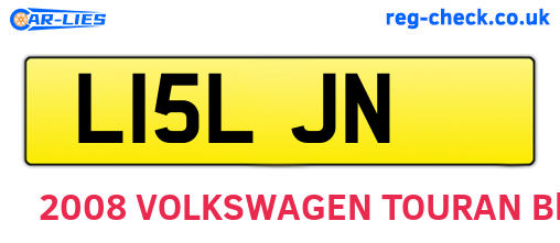 L15LJN are the vehicle registration plates.