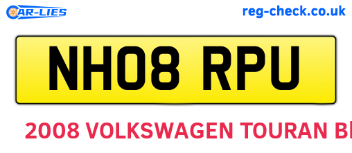 NH08RPU are the vehicle registration plates.