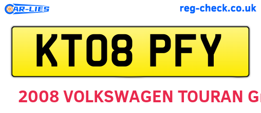 KT08PFY are the vehicle registration plates.
