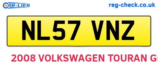 NL57VNZ are the vehicle registration plates.