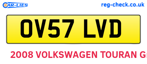OV57LVD are the vehicle registration plates.