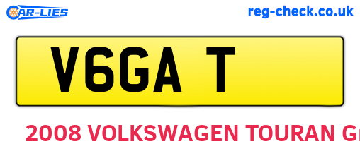 V6GAT are the vehicle registration plates.
