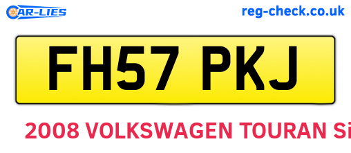 FH57PKJ are the vehicle registration plates.