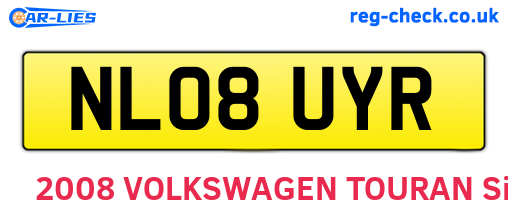 NL08UYR are the vehicle registration plates.