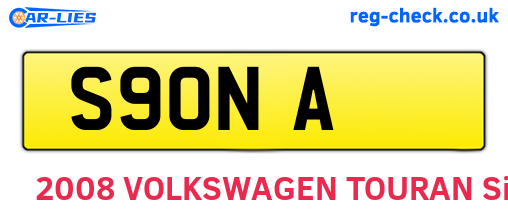 S9ONA are the vehicle registration plates.