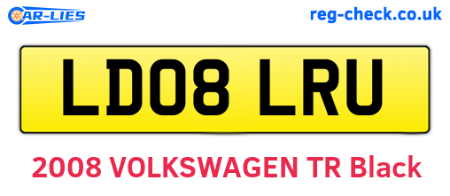 LD08LRU are the vehicle registration plates.