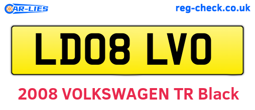 LD08LVO are the vehicle registration plates.