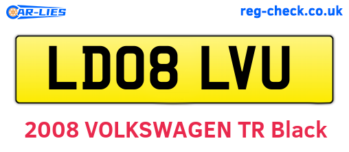 LD08LVU are the vehicle registration plates.