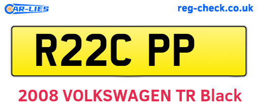 R22CPP are the vehicle registration plates.