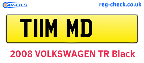 T11MMD are the vehicle registration plates.