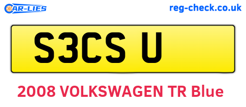 S3CSU are the vehicle registration plates.