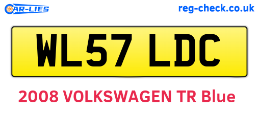 WL57LDC are the vehicle registration plates.