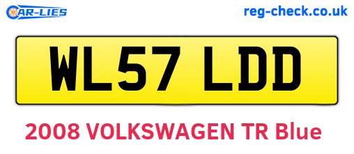 WL57LDD are the vehicle registration plates.