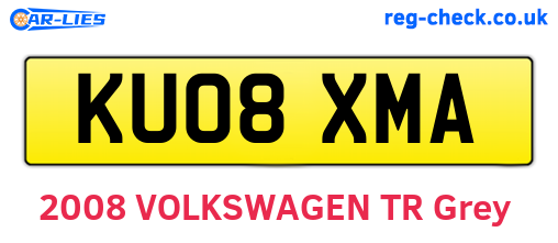 KU08XMA are the vehicle registration plates.