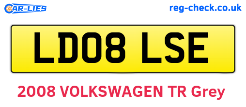 LD08LSE are the vehicle registration plates.