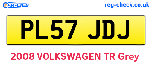 PL57JDJ are the vehicle registration plates.
