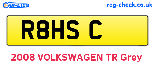 R8HSC are the vehicle registration plates.