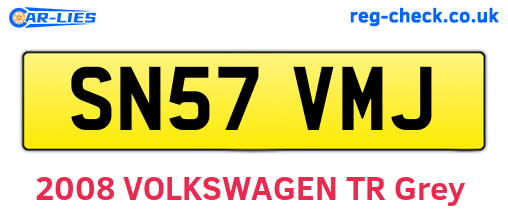 SN57VMJ are the vehicle registration plates.