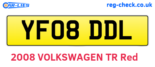 YF08DDL are the vehicle registration plates.