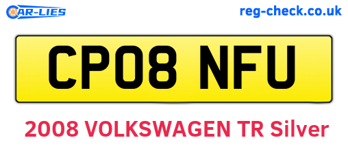 CP08NFU are the vehicle registration plates.
