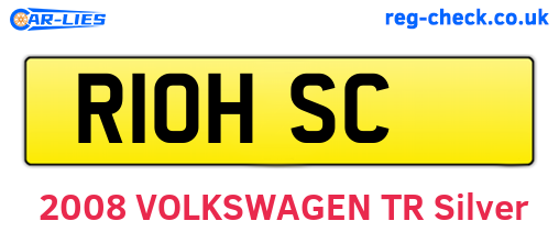 R10HSC are the vehicle registration plates.