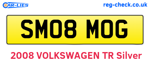 SM08MOG are the vehicle registration plates.