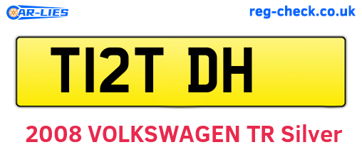 T12TDH are the vehicle registration plates.