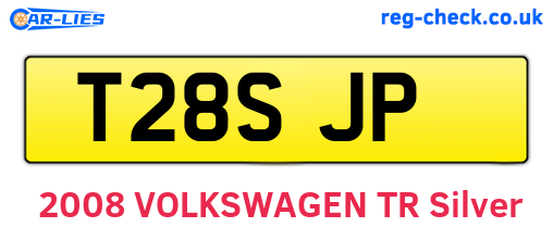 T28SJP are the vehicle registration plates.