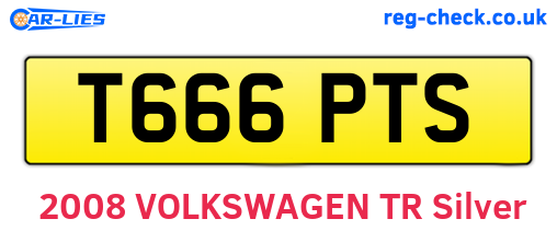 T666PTS are the vehicle registration plates.