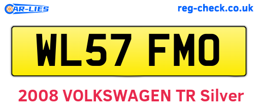 WL57FMO are the vehicle registration plates.