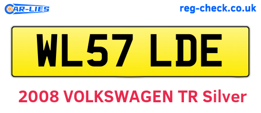 WL57LDE are the vehicle registration plates.