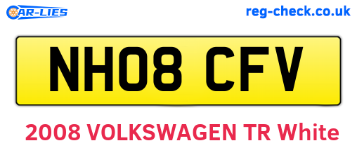 NH08CFV are the vehicle registration plates.