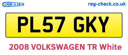 PL57GKY are the vehicle registration plates.