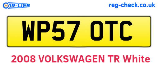 WP57OTC are the vehicle registration plates.