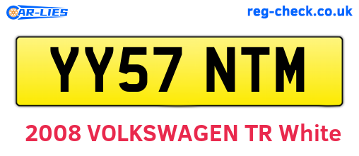 YY57NTM are the vehicle registration plates.
