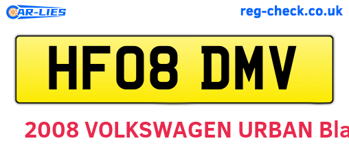 HF08DMV are the vehicle registration plates.