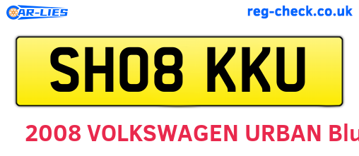 SH08KKU are the vehicle registration plates.